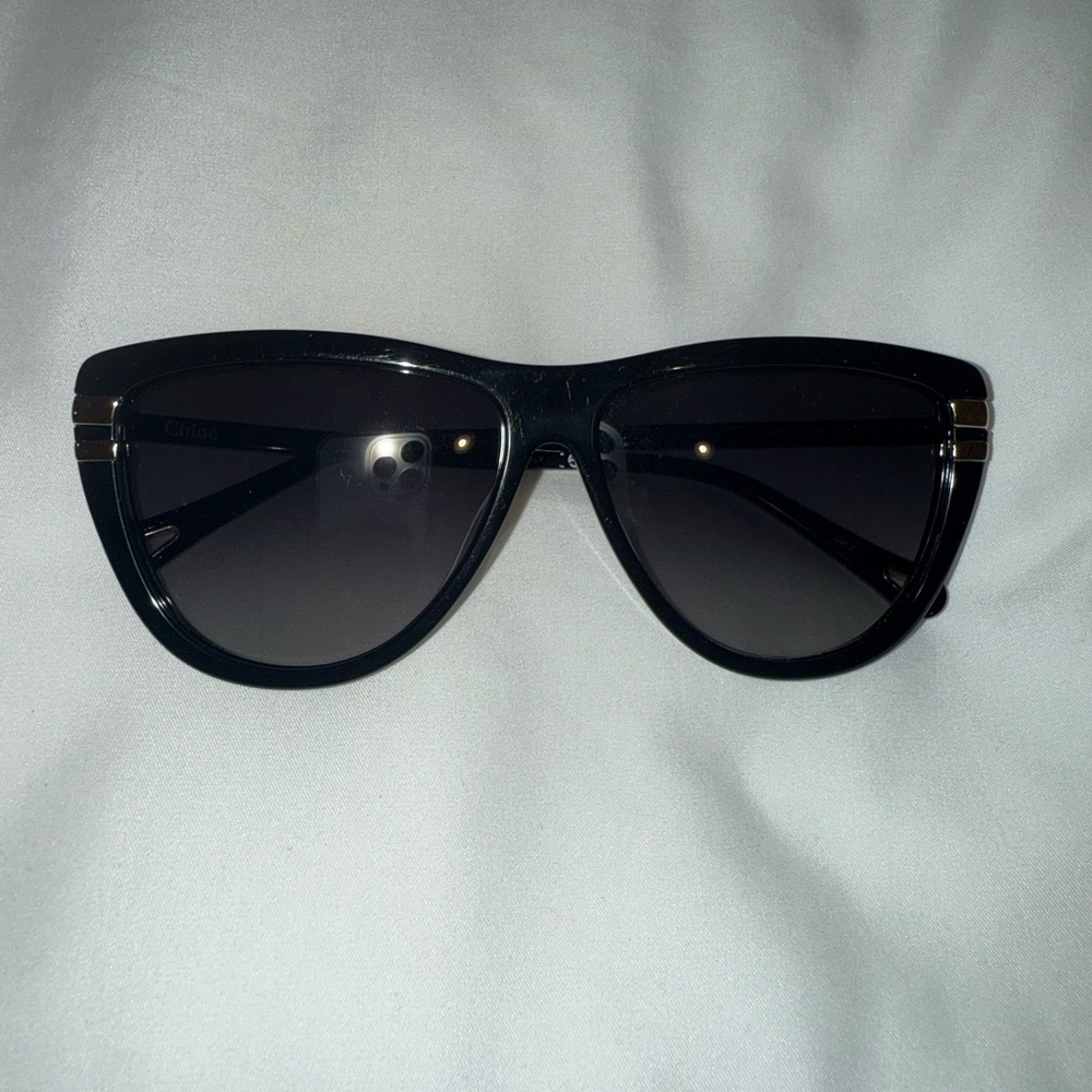 Chloe Black and Gold Sunglasses